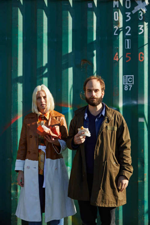 Katja Blickfeld and Ben Sinclair…HBO…High Maintenance…enjoying a tasty sandwich at Brooklyn North Farms while we were shooting a cover for Time Out New York.
